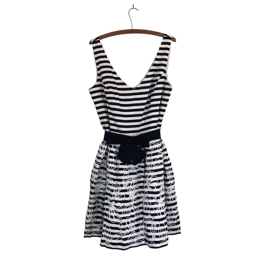 Lilly Pulitzer Roswell Dress 52991 Bright Navy Cording We Will Go size 12